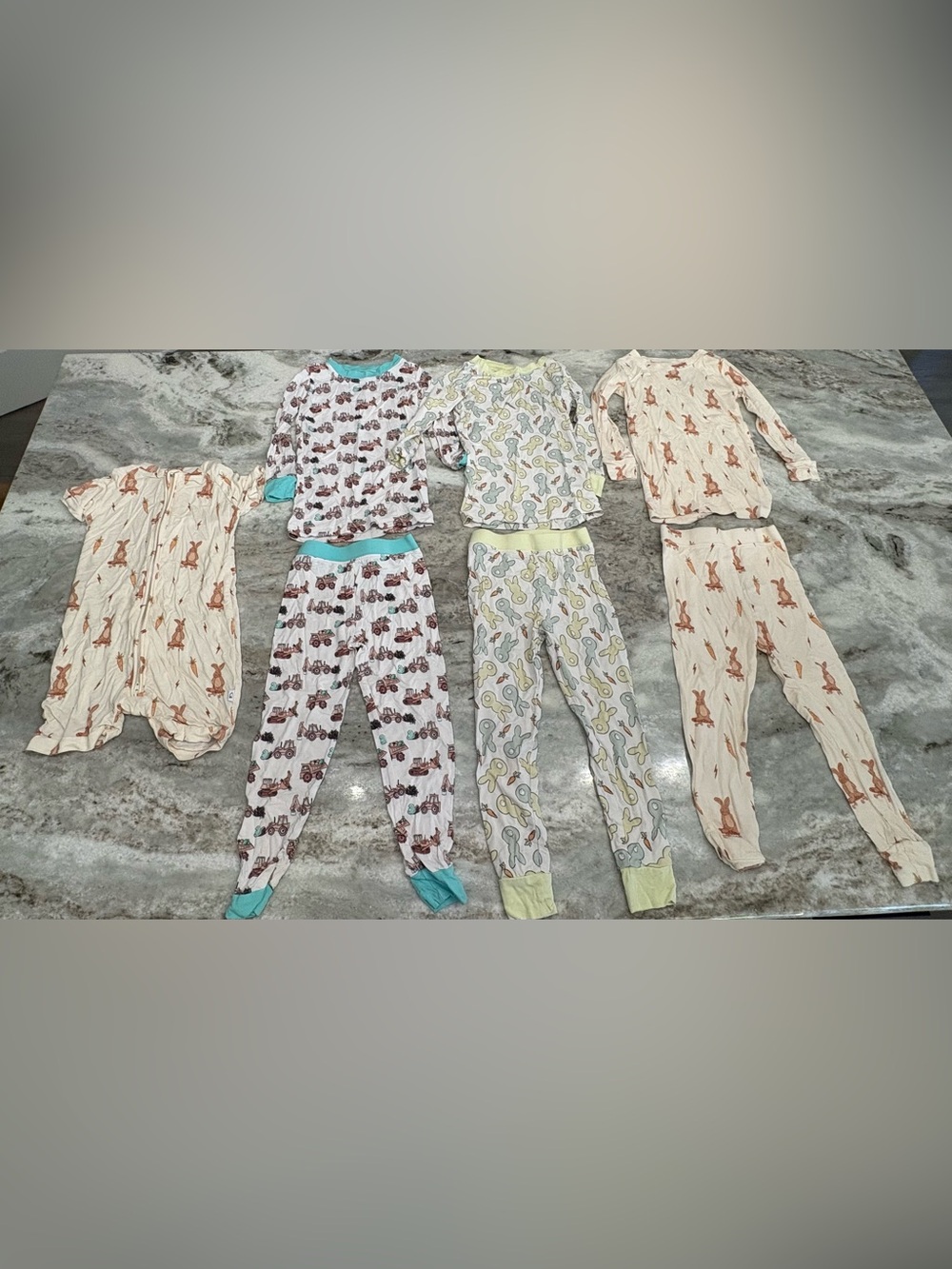 Dream Big Little Co. Bamboo Easter Pajama Bundle 4 pairs 18-24m Cozy Soft